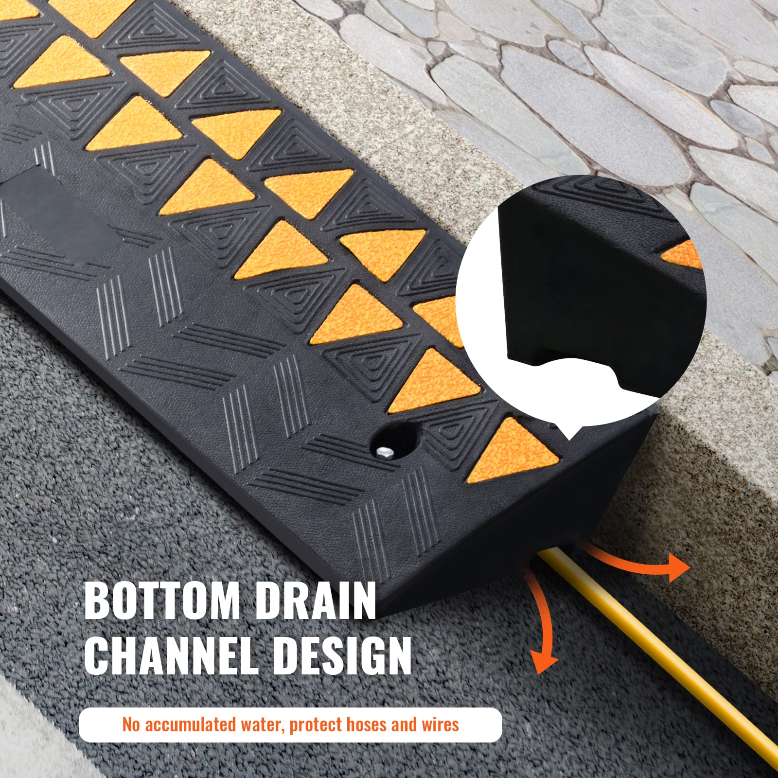 Heavy Duty Rubber Curb Ramp For Driveway Sidewalk Access_voghion.com